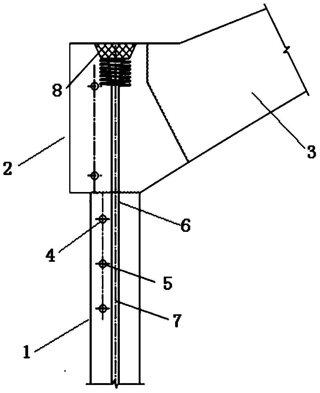 Concrete external wall prestress system establishment method