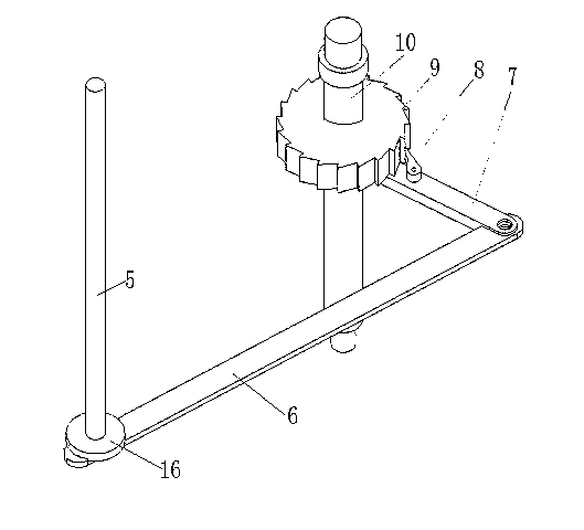 Linkage operation device for punched aluminum cover surface convex identifier