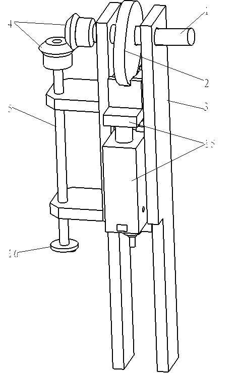 Linkage operation device for punched aluminum cover surface convex identifier