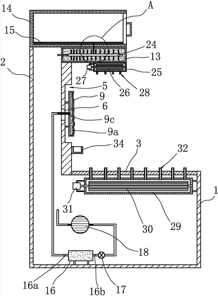 Oil smoke separation device of integrated stove