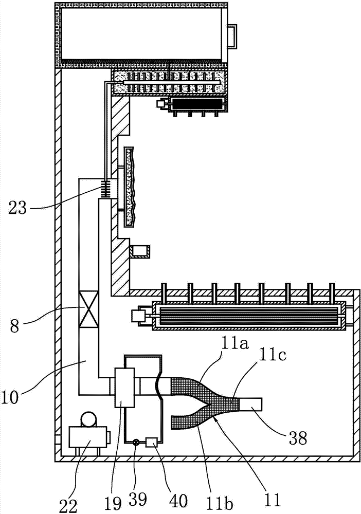 Oil smoke separation device of integrated stove