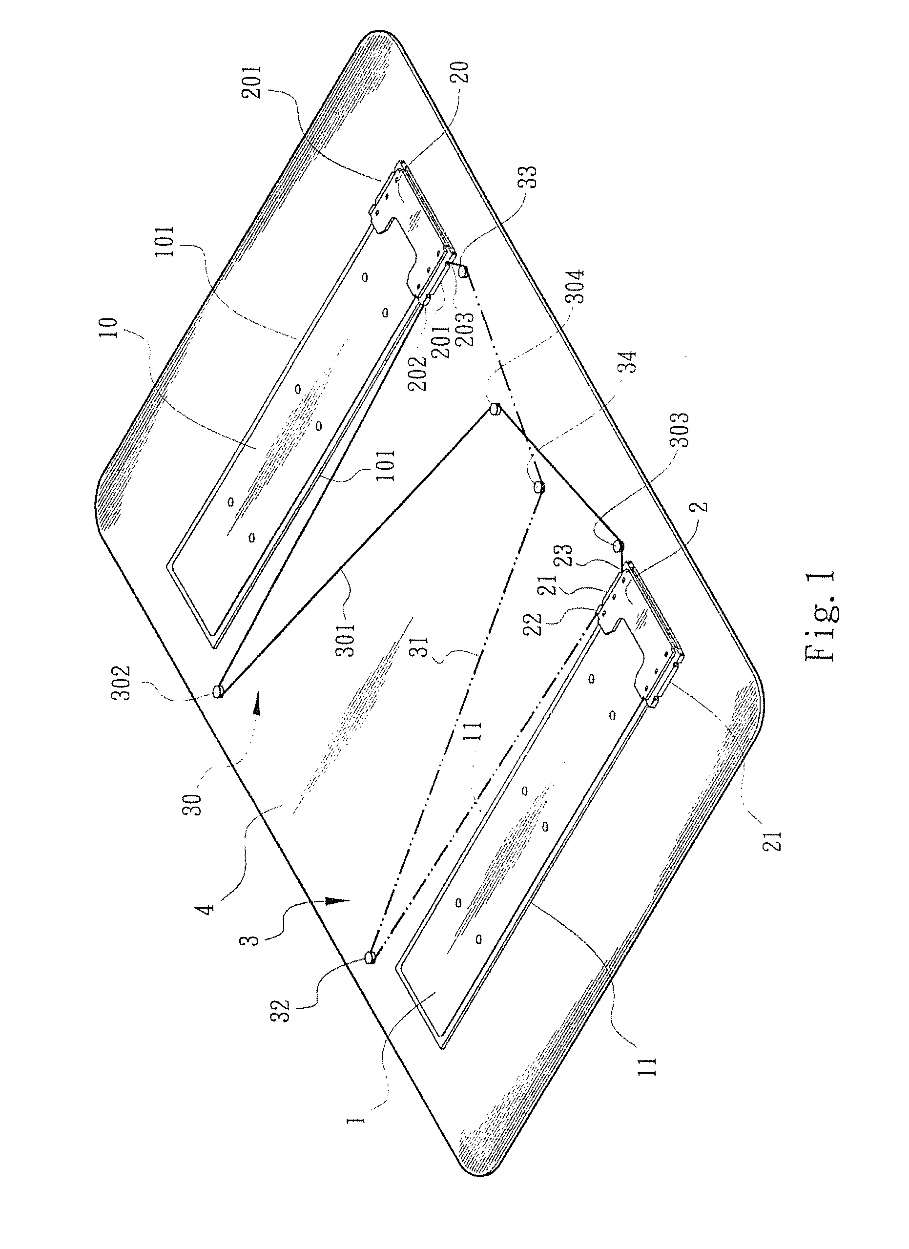 Synchronous pull device for slide cover mechanism