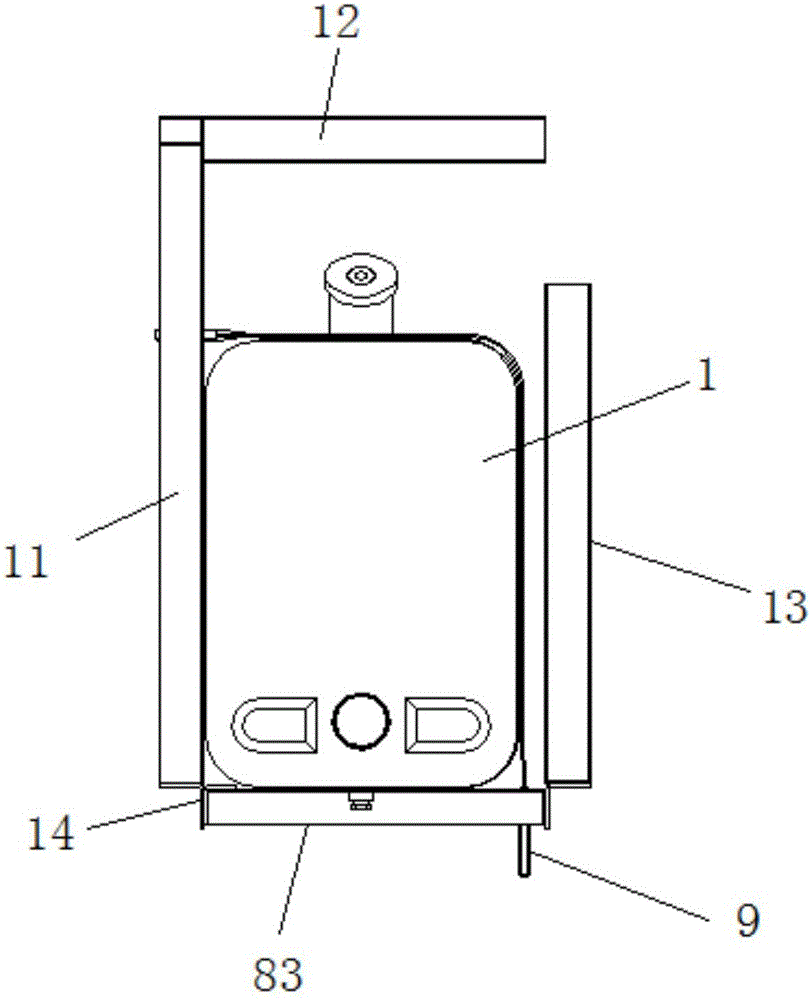 Passenger car fuel tank fixing mechanism