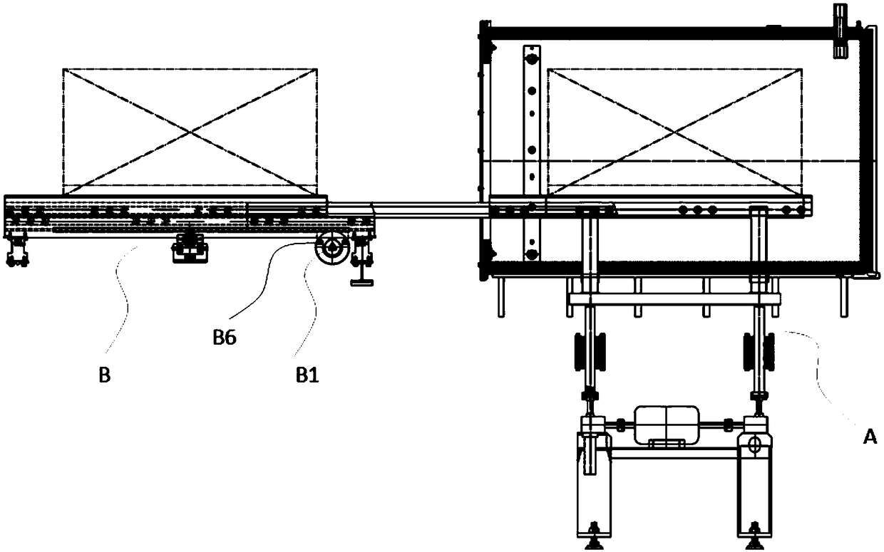 A feeding system of a double-chamber vacuum furnace for heat treatment