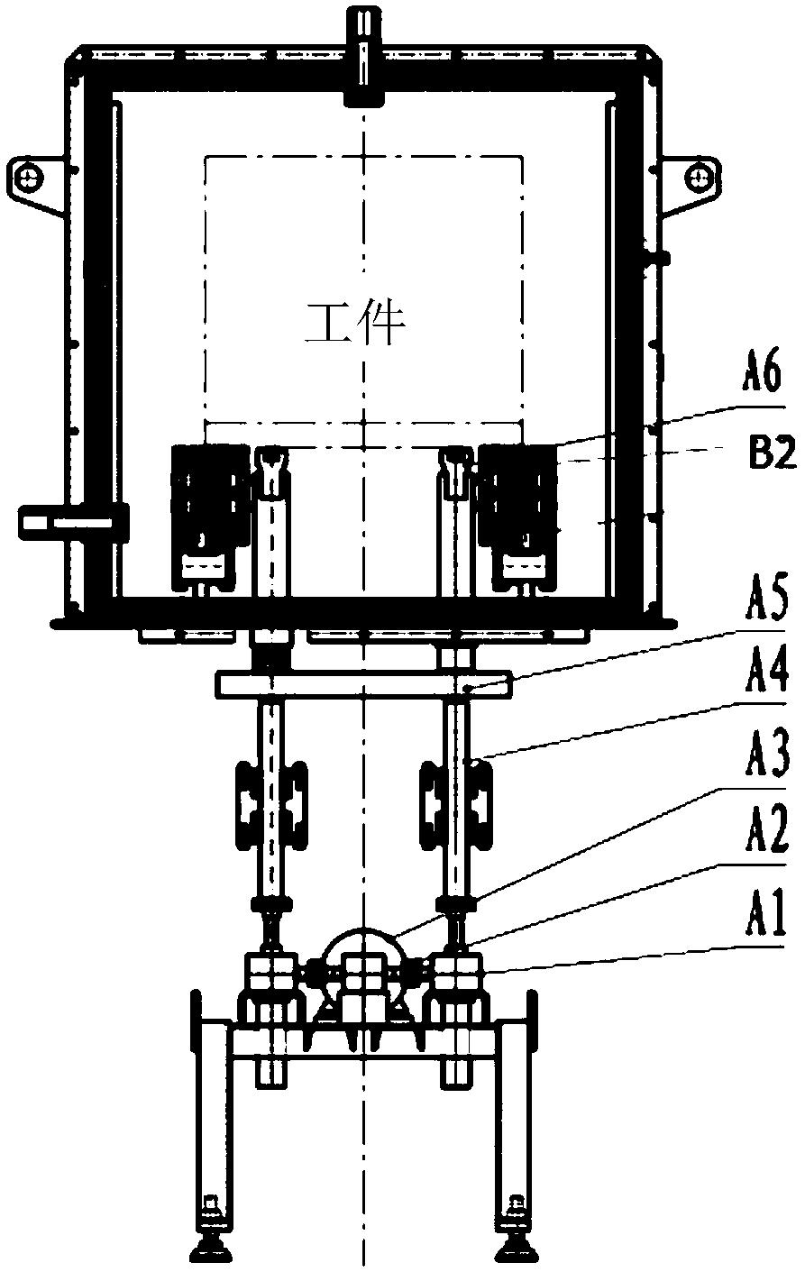 A feeding system of a double-chamber vacuum furnace for heat treatment