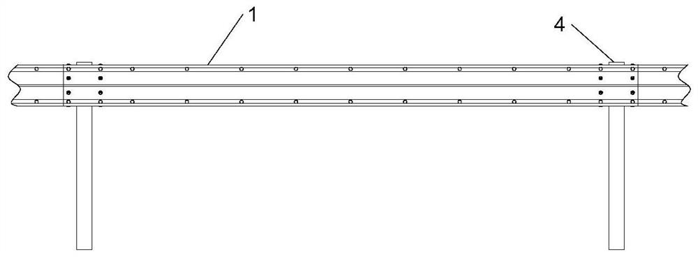 Aluminum alloy corrugated plate-ECC plate combined anti-collision guardrail