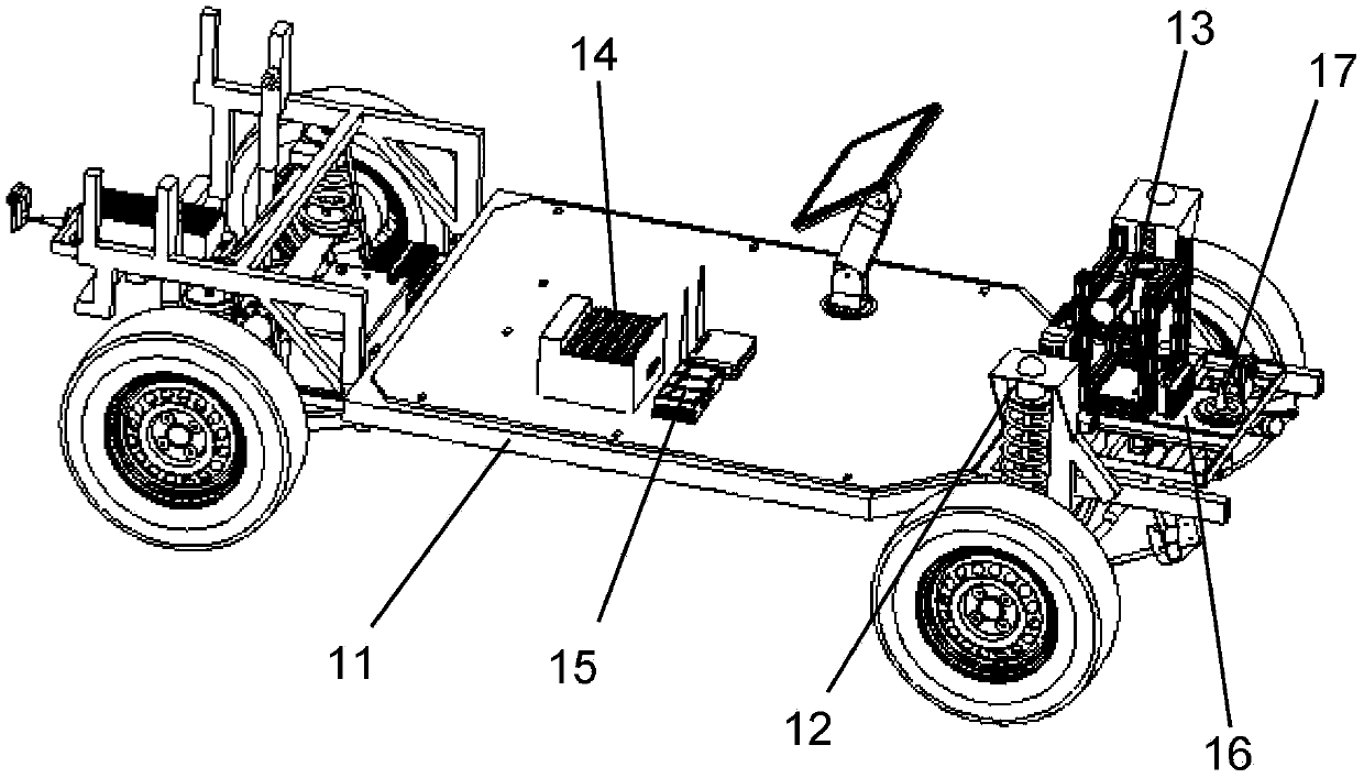 Vehicle front wheel and camera synchronous steering system