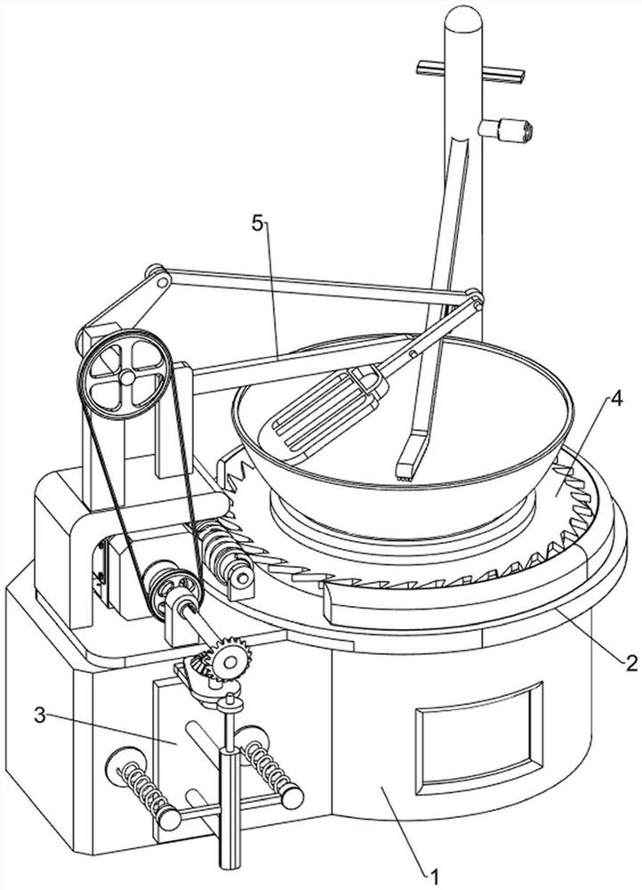 Automatic chestnut stir-frying device for food processing