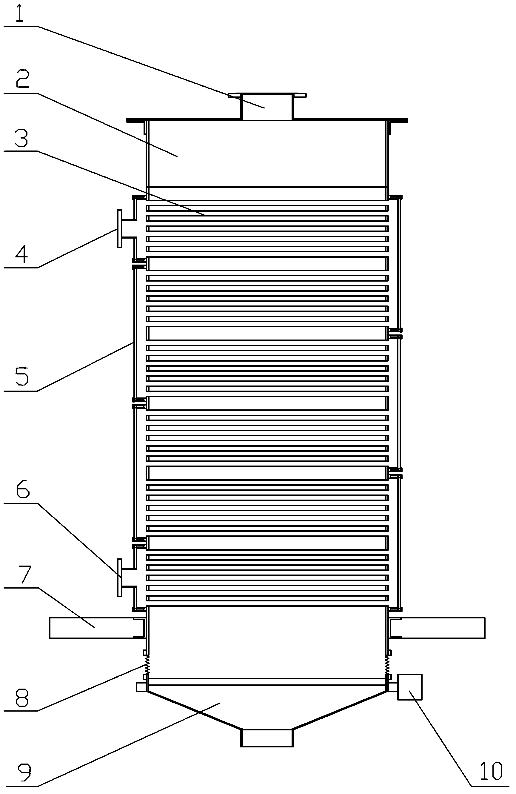 Tube nest type micro-powder heat exchanger
