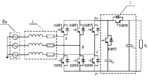 Hierarchical voltage soft-start circuit for three-phase voltage PWM rectifier and control method thereof