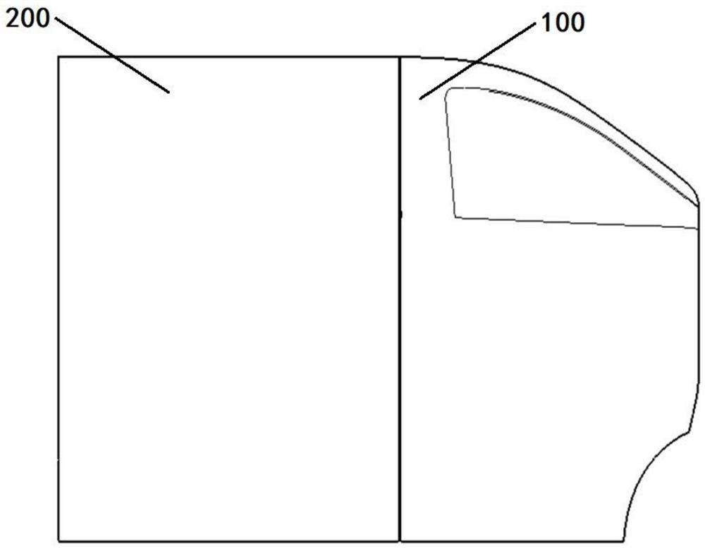 Vehicle door structure without B column