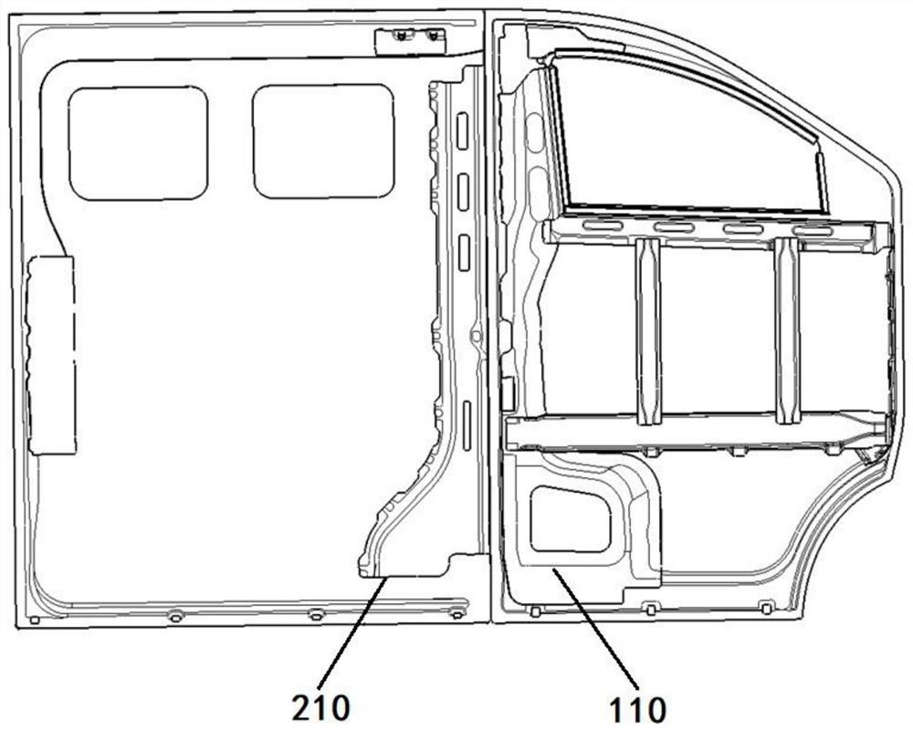 Vehicle door structure without B column