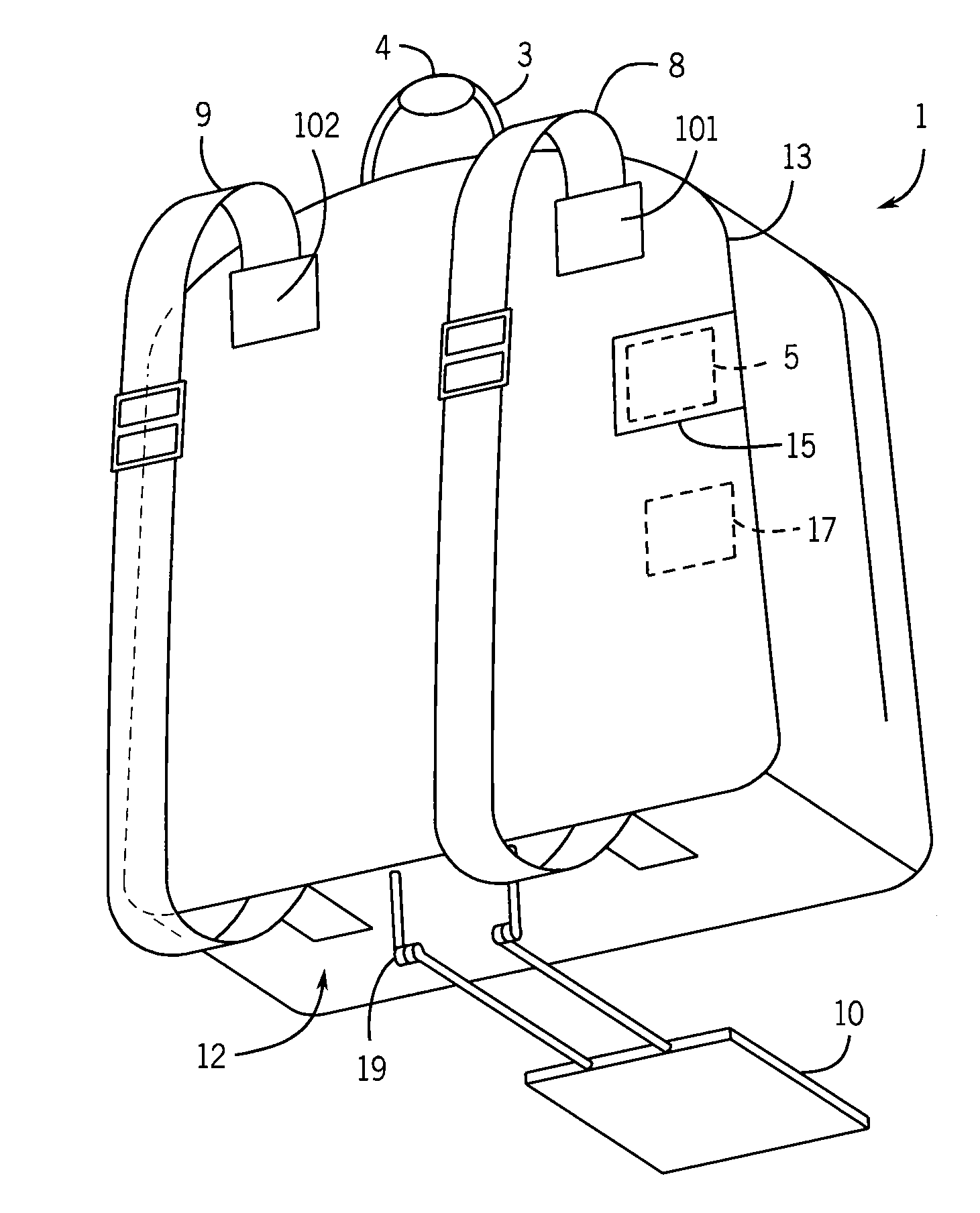 Self-weighing backpack with weight notification features