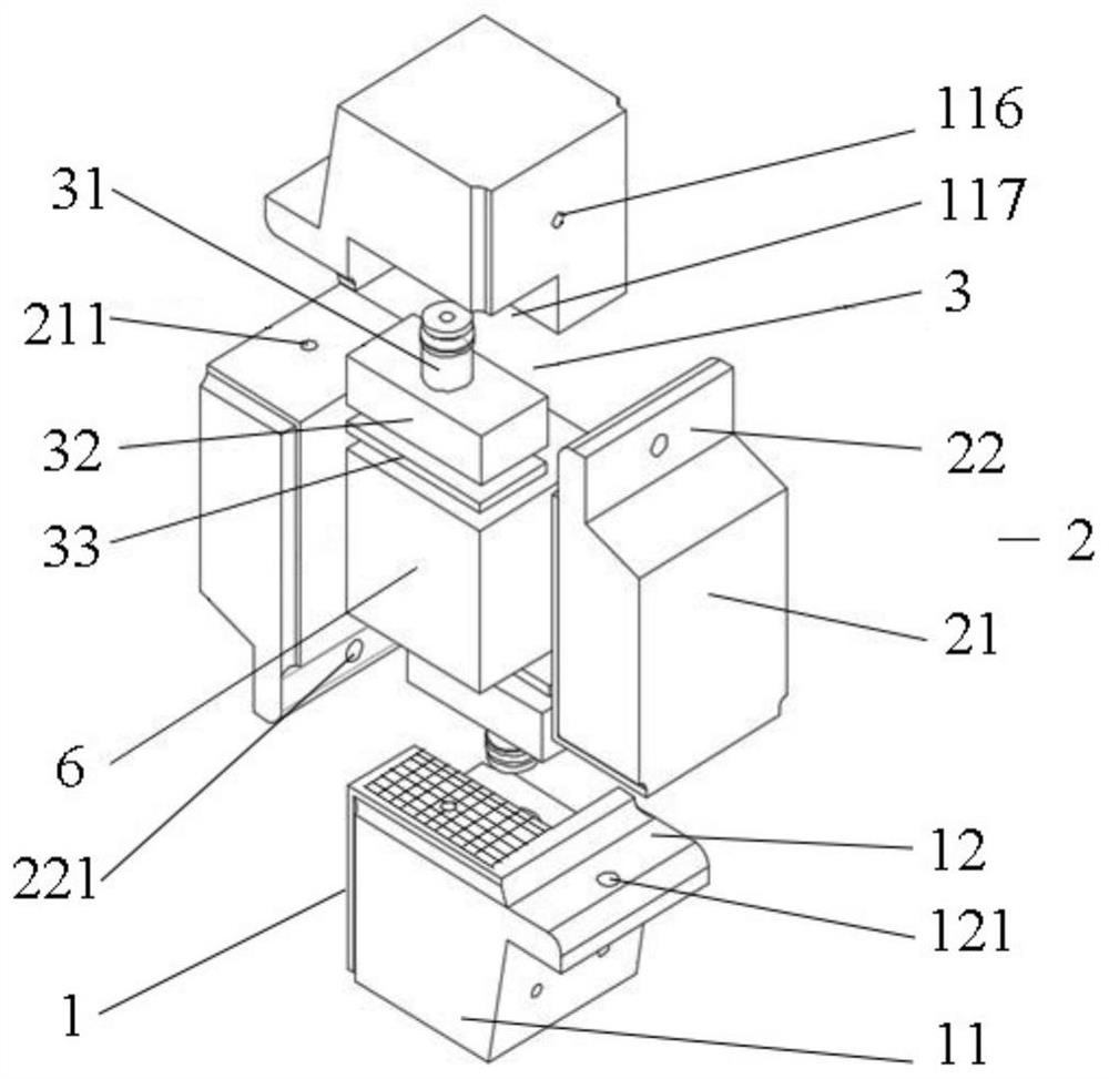 High-temperature and high-pressure true triaxial direct shear fracture seepage coupling testing device and use method thereof