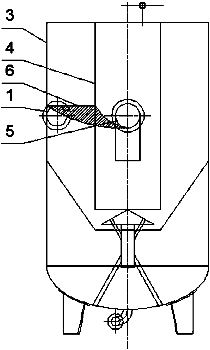 Reinforced rotational-flow sand setting tank
