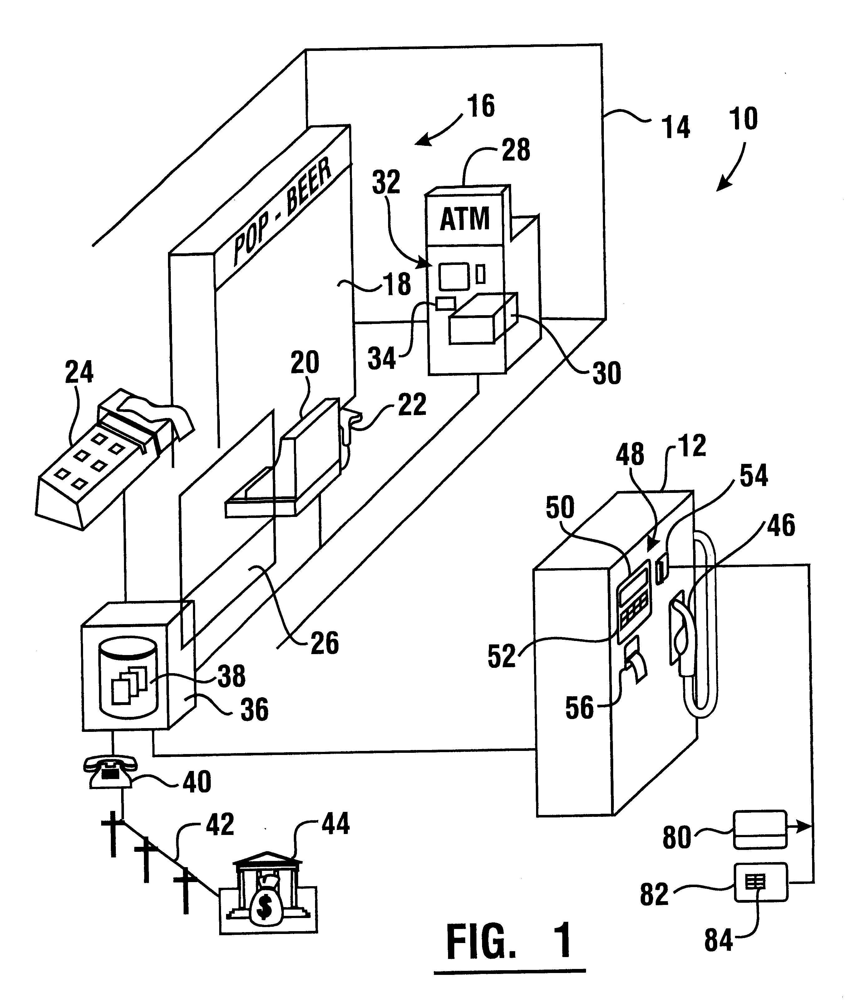 Cash dispensing system for merchandise delivery facility