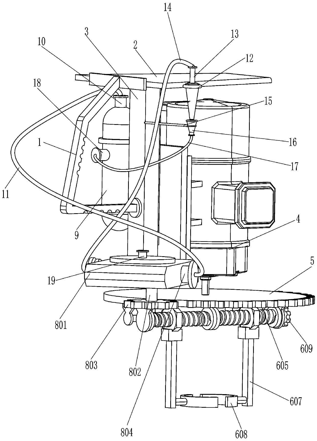 Large-diameter screw tightening supporting equipment