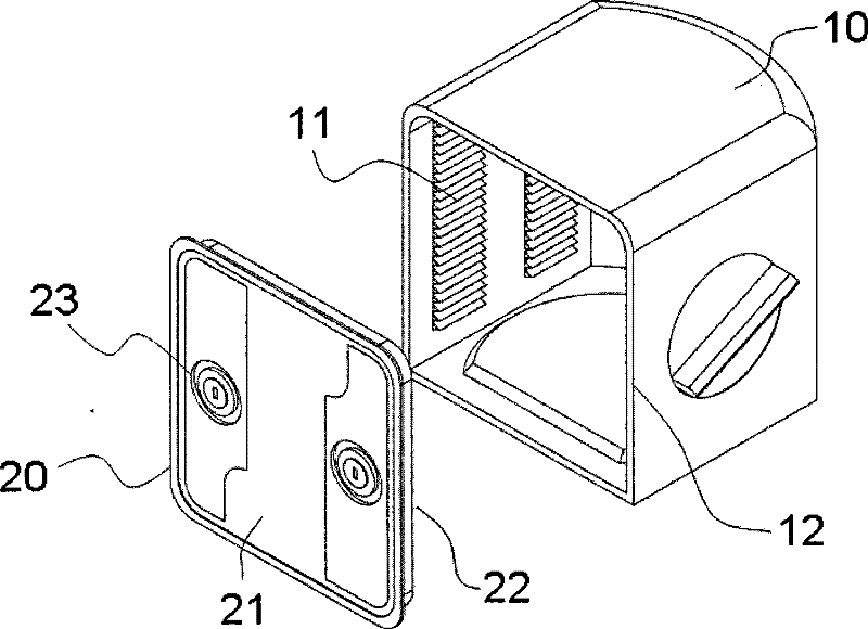 Front-opened wafer box for fixing wafer restriction part module in mode of rotating, butting style
