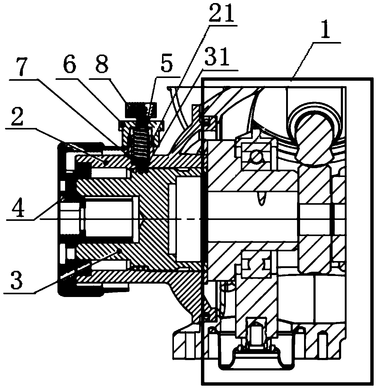 Automatic Locking Structure of Adjusting Screw for Adjustable Flow Metering Pump