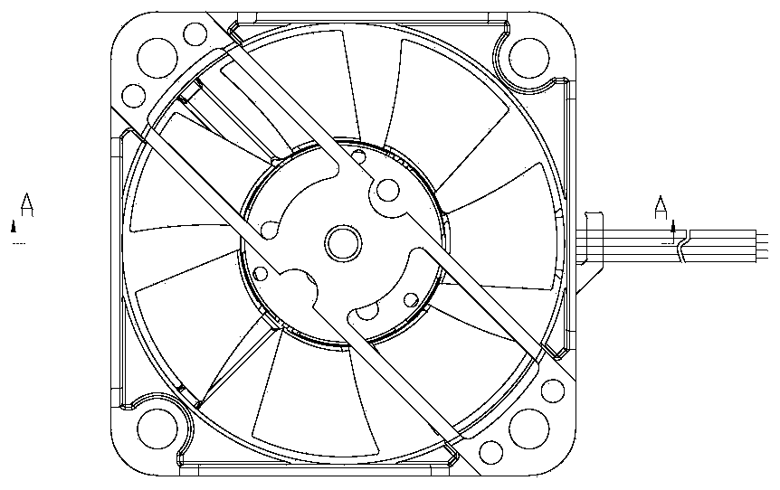 High-temperature-resistant direct-current brushless cooling fan