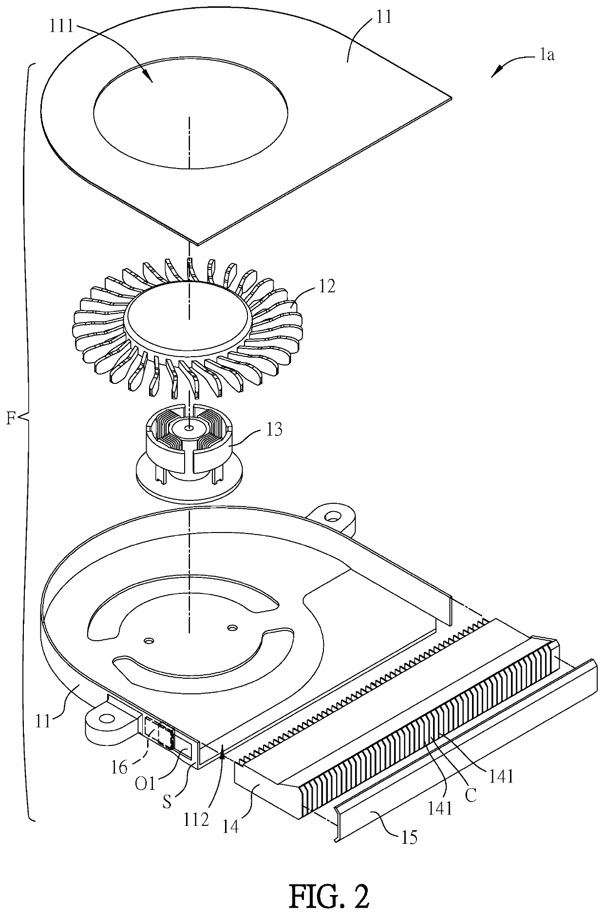Heat dissipating fin assembly
