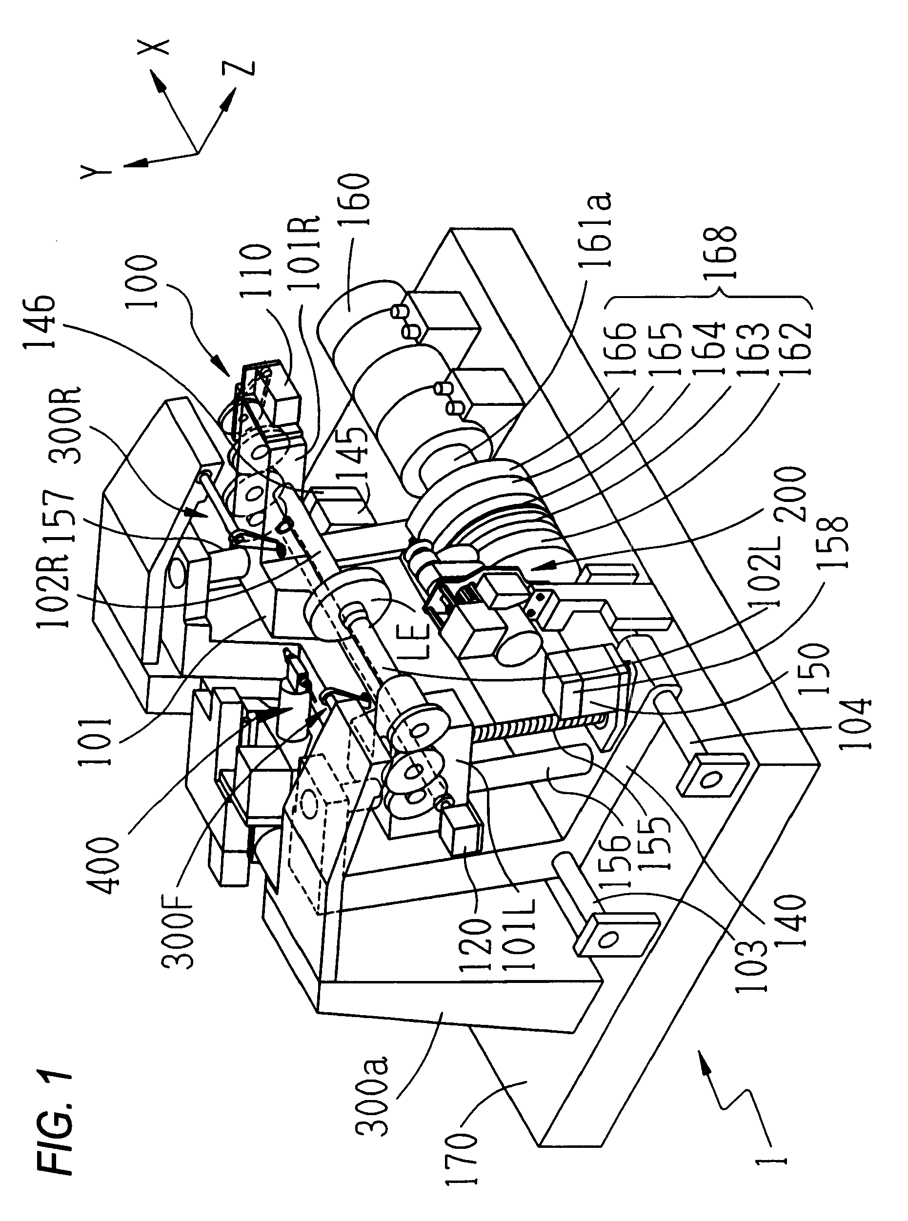 Eyeglass lens processing apparatus for processing periphery of eyeglass lens and eyeglass lens processing method