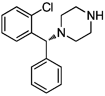 A kind of resolution method of (r)-1-((2-chlorophenyl)-(phenyl)-methyl)-piperazine