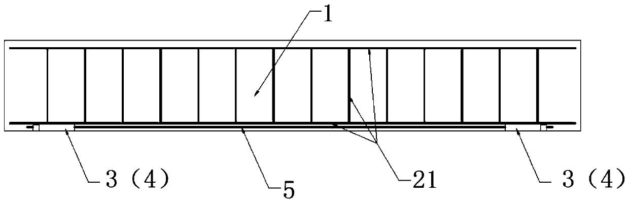 Reinforced concrete beam near-surface reinforcement rib prestressing device and reinforcement method