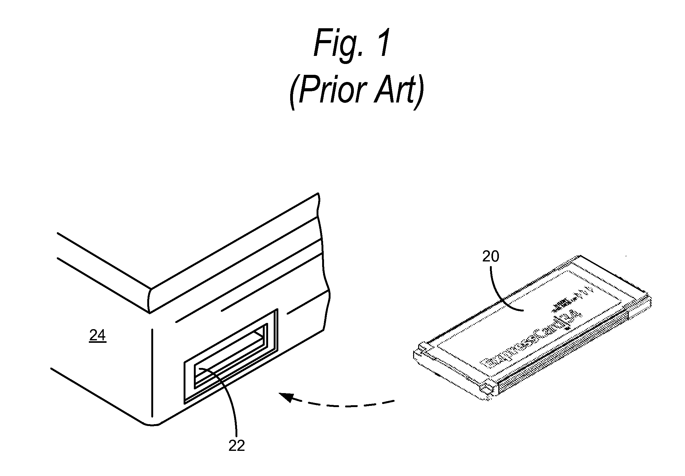 Memory card for an expresscard slot