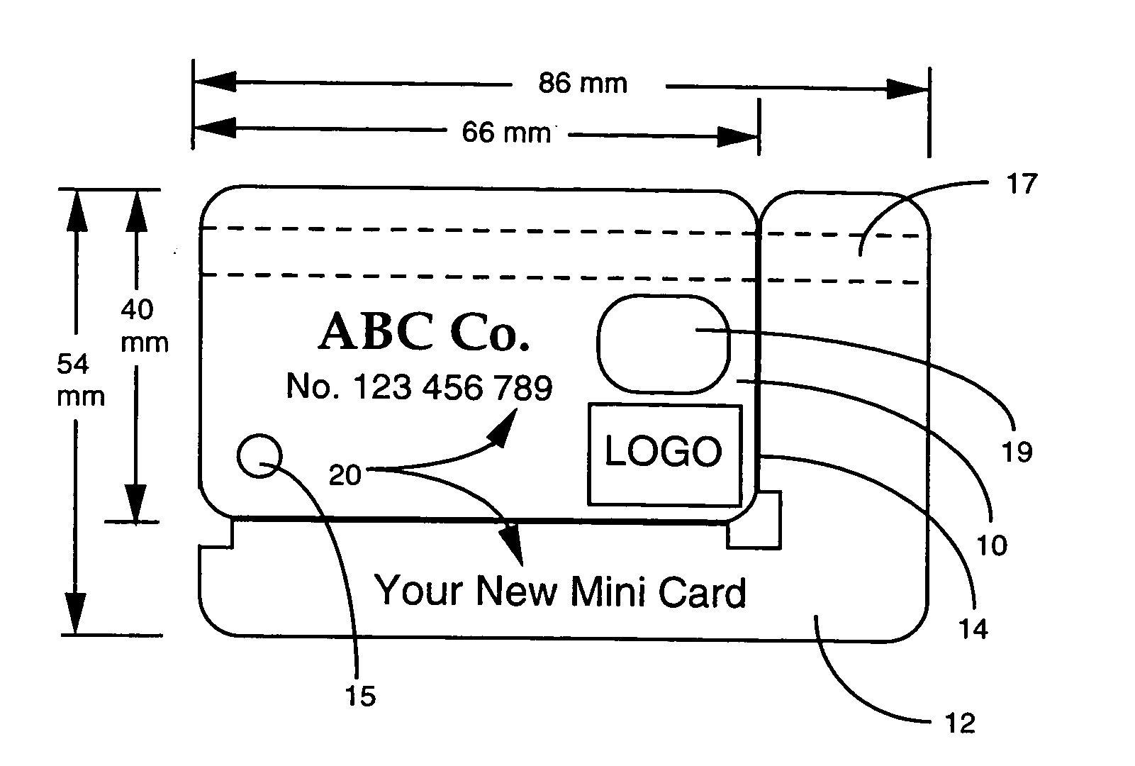 Durable plastic mini card and method for testing its durability
