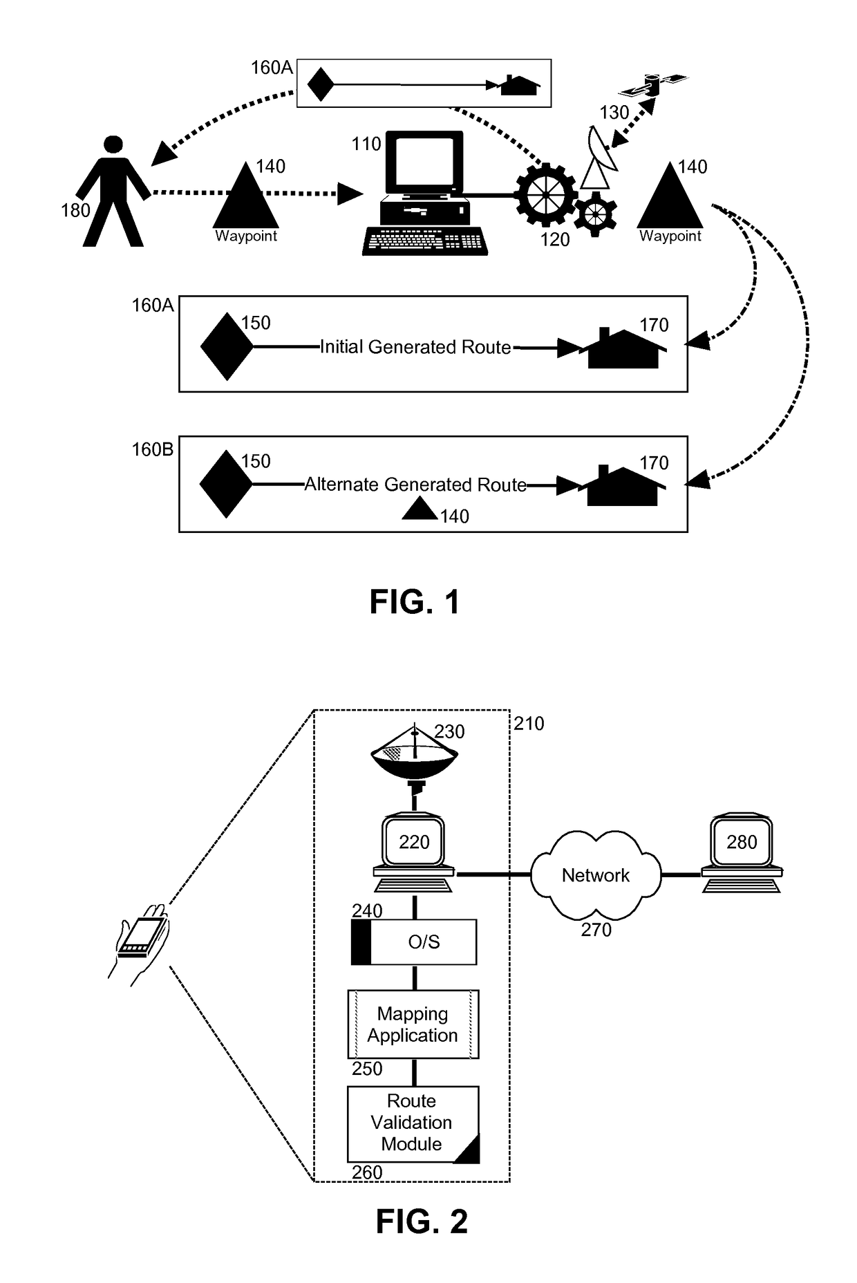 Verification of a generated route in computer assisted navigation