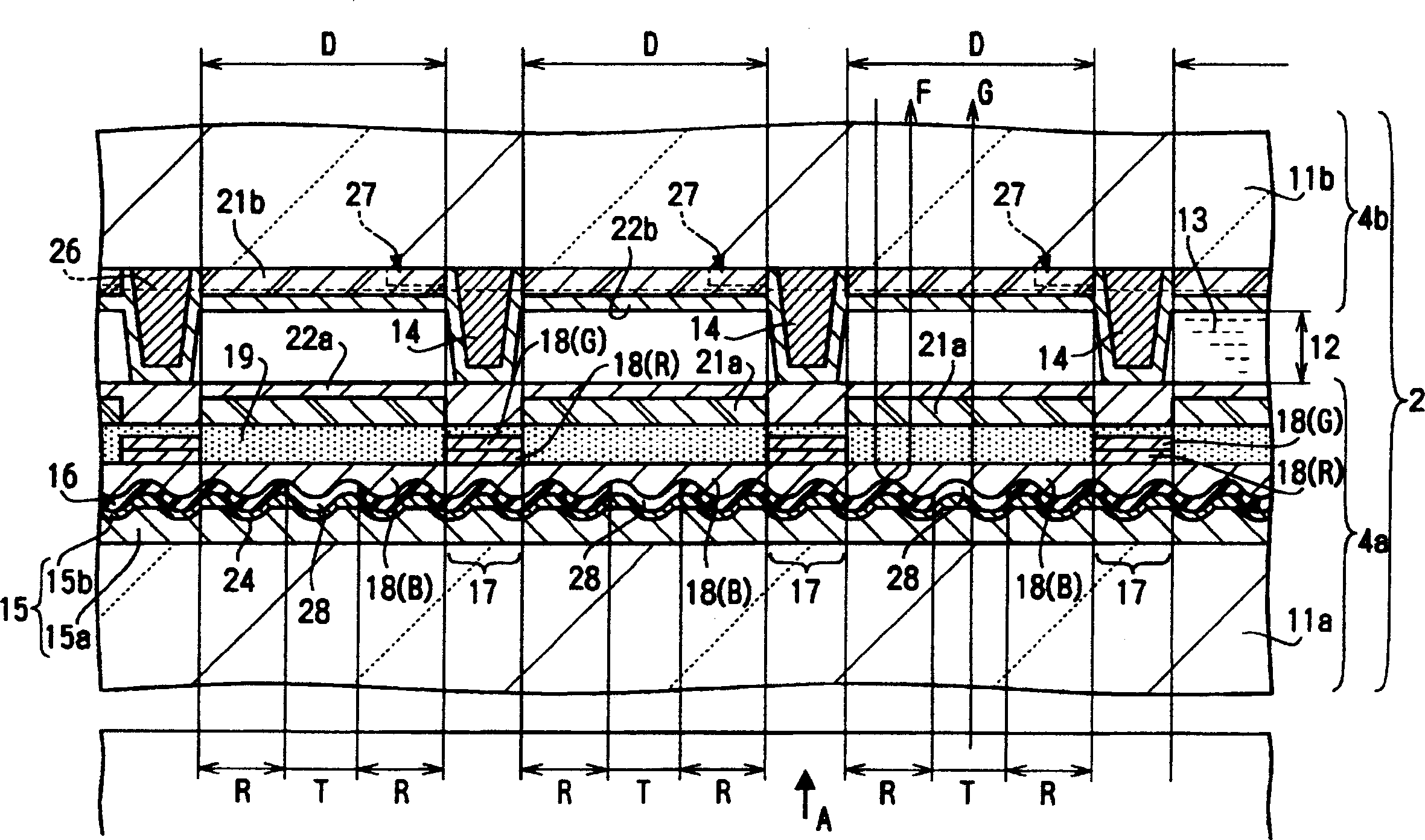 Electrooptical device ,electronic device ,and electrooptical device manufacturing method