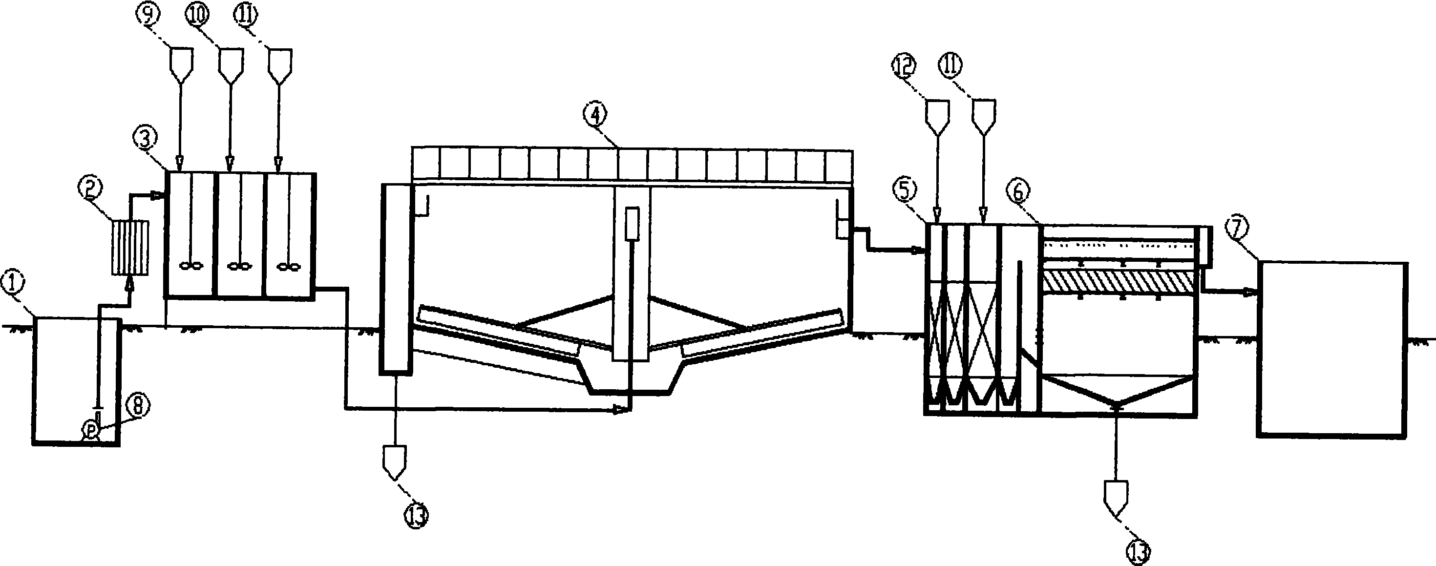 Waste paper pulping and papermaking advanced waste water treatment technique