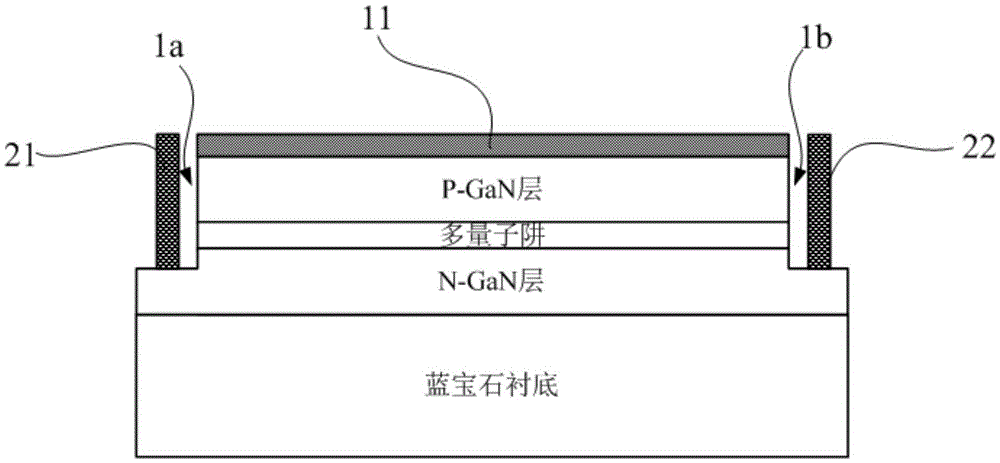 Inverted LED (light emitting diode) chip and manufacturing method thereof