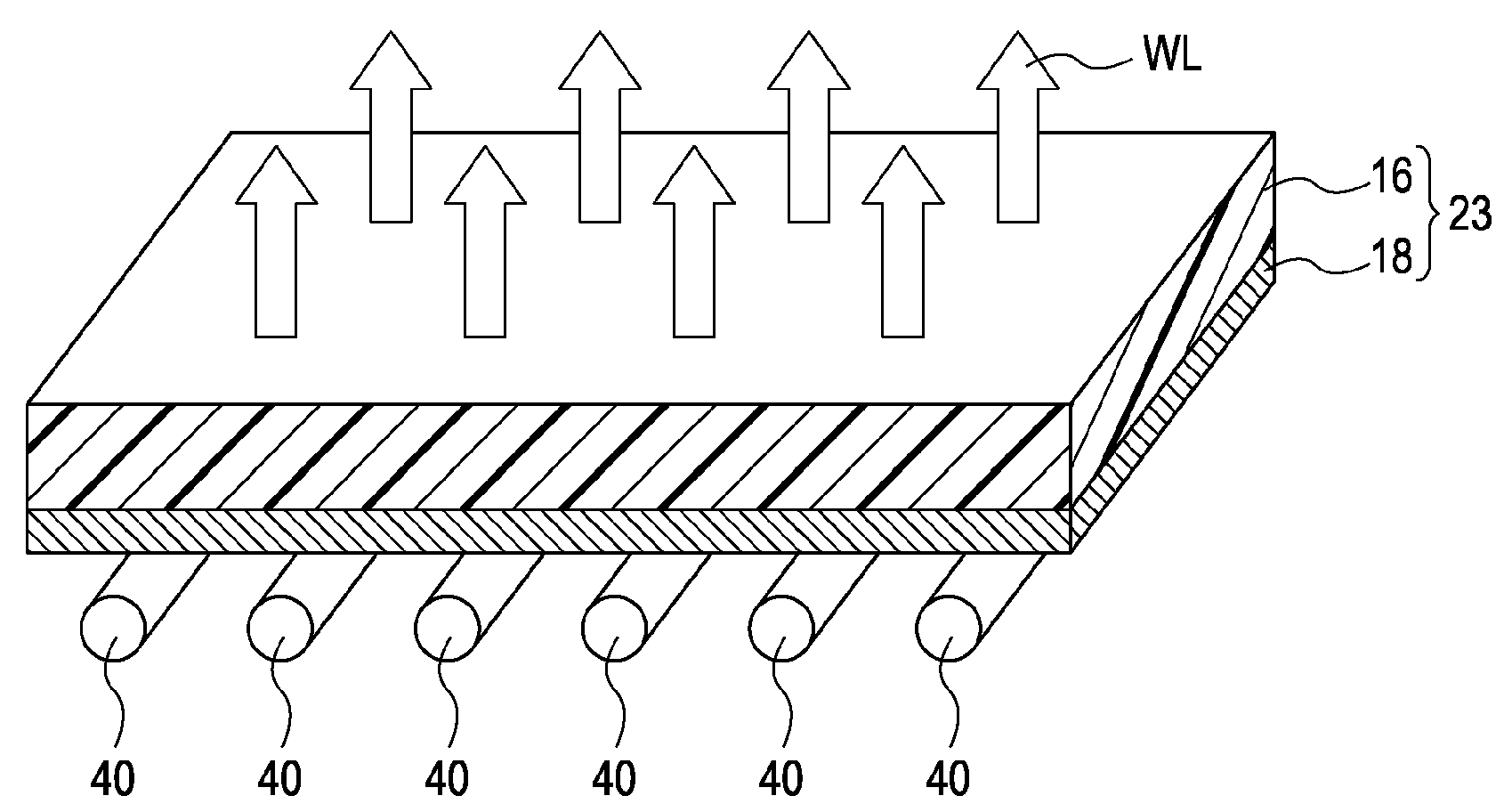 Illuminating device having fluorescent lamp, display apparatus including the same, and light-diffusing film