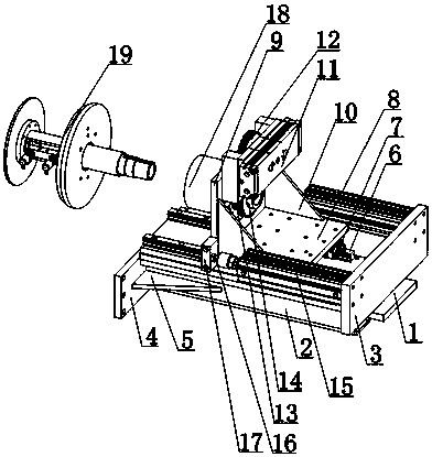 Veneer rotary-cutting device for wood-plastic composite plate