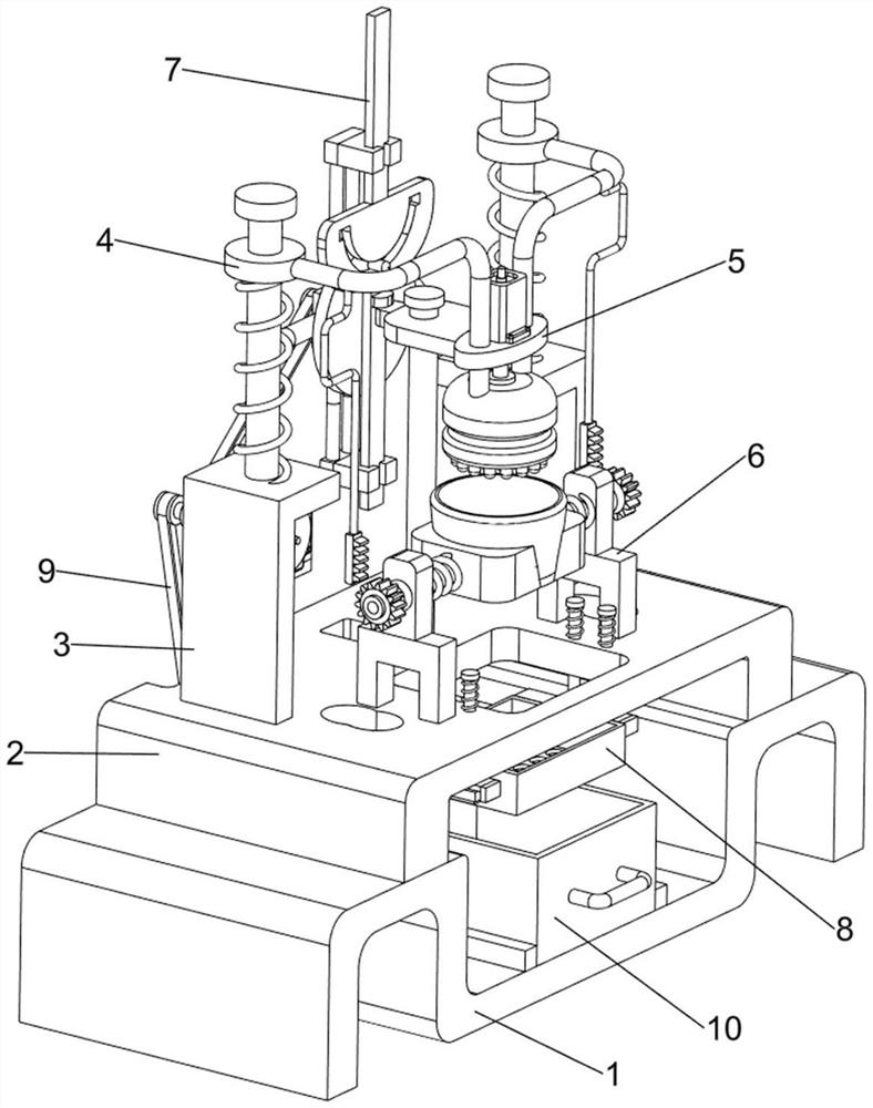 Caking treatment device for modified starch production