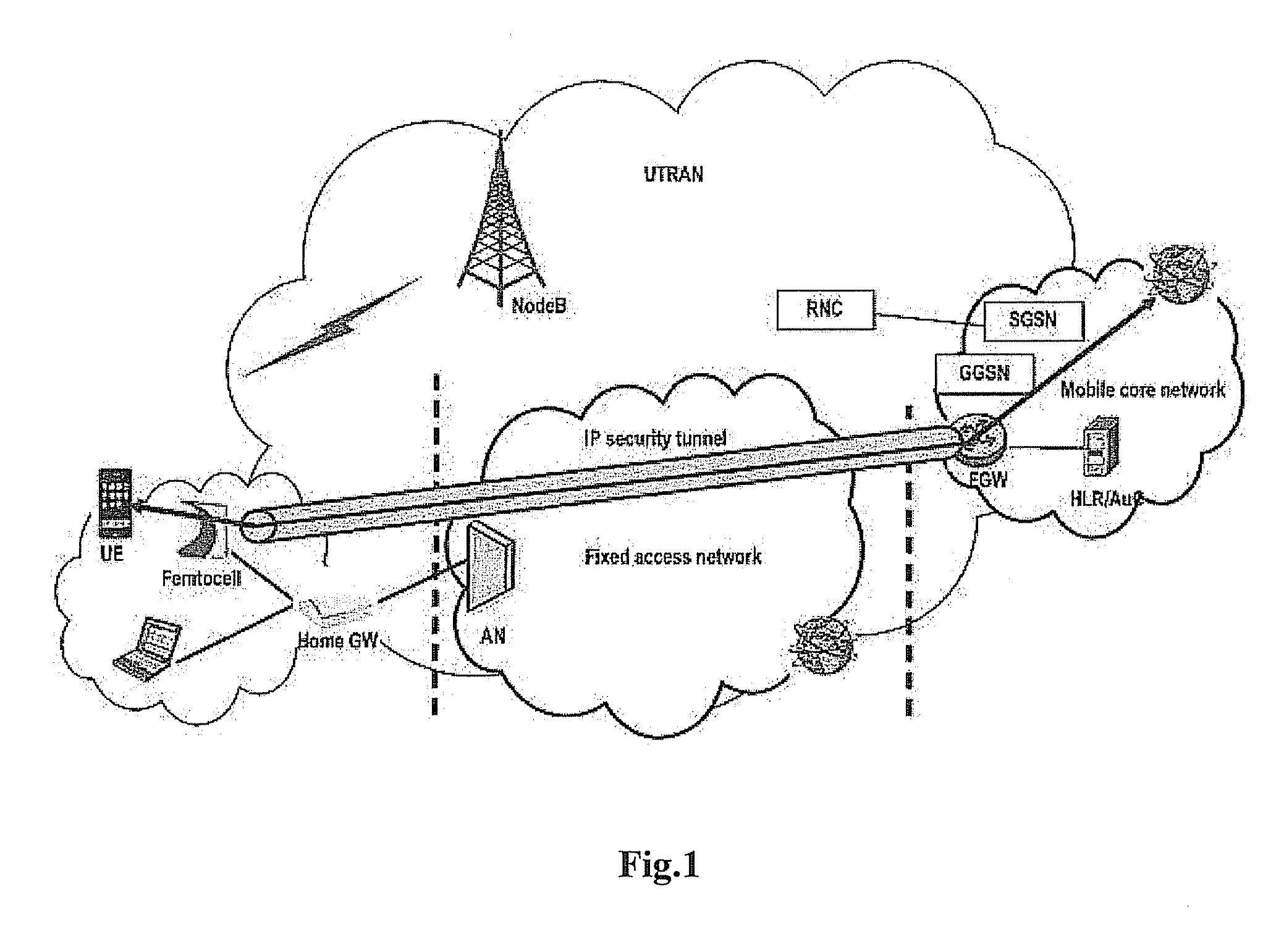 Method and apparatus for providing network services to a mobile user equipment