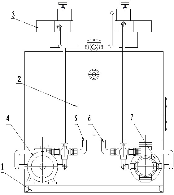 Underneath type double-pump alternating current hydraulic working station for hydraulic steering engine