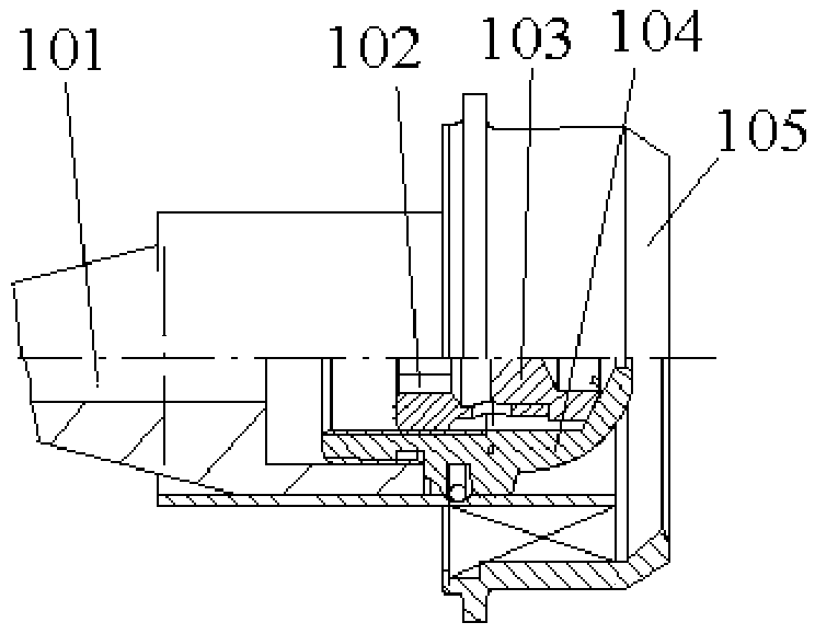 Dual oil circuit centrifugal nozzle structure with integrated design of main and auxiliary oil circuits