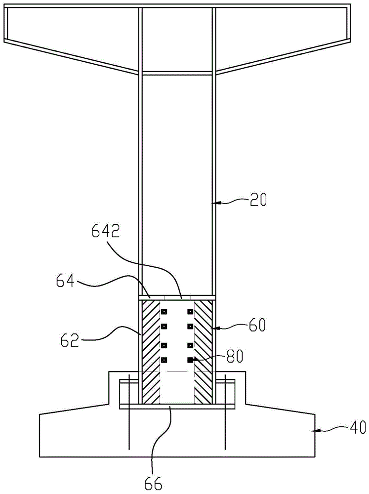 A method for arranging a buckling-resistant energy dissipation structure at the root and a box-shaped steel pier