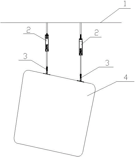 Suspended sound box mounting structure