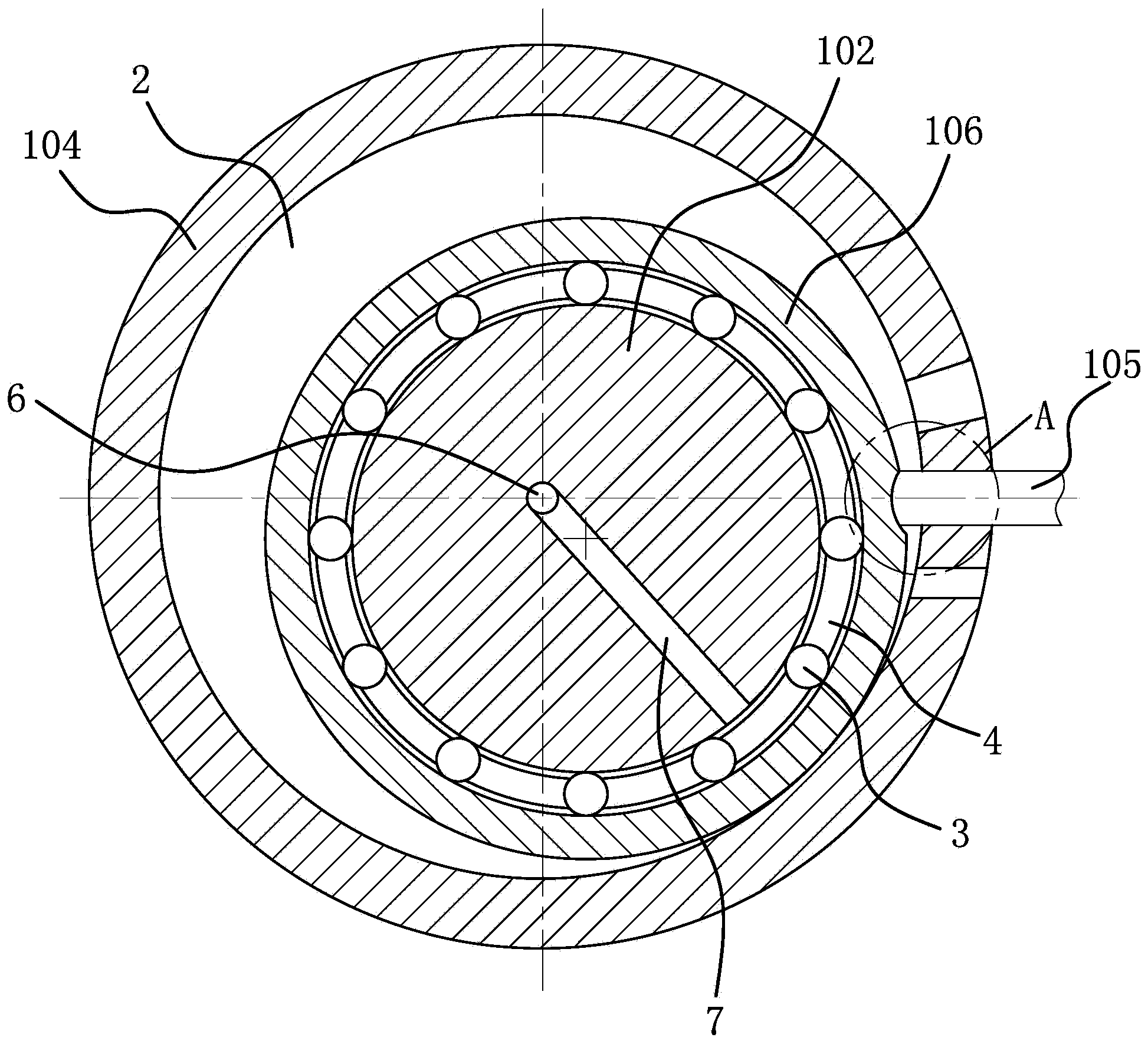 Rotary-type translation piston compressor