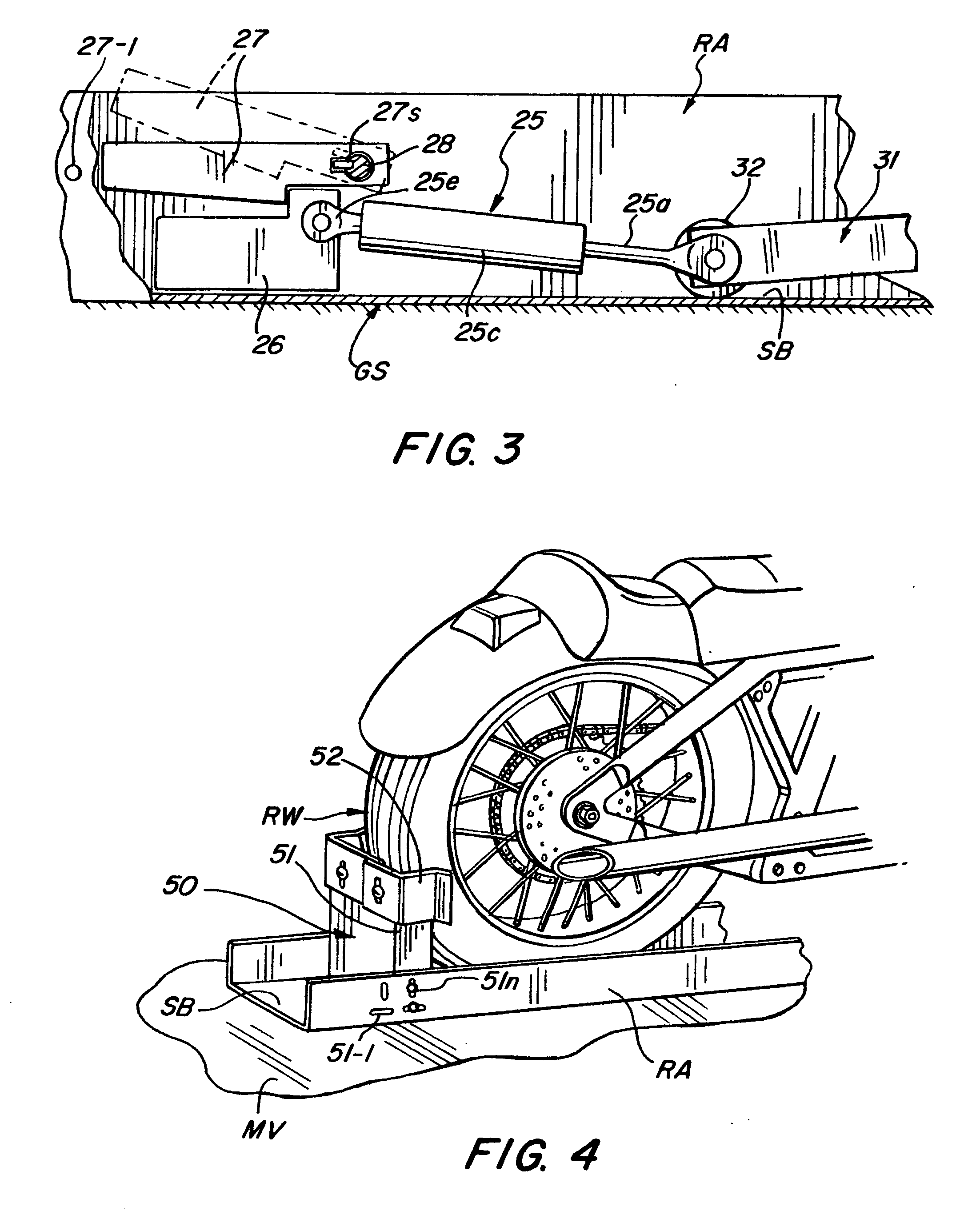 Apparatus for mounting a motorcycle on a carrier