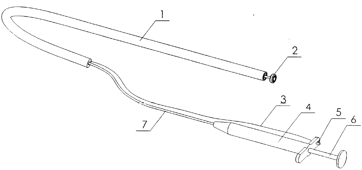 Ureteral polyp cutting device for urological departments