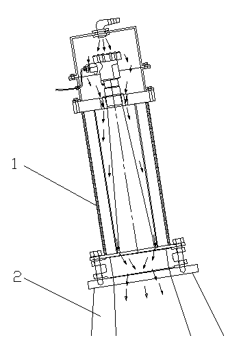 Microwave detection device of material level in dry quenching furnace