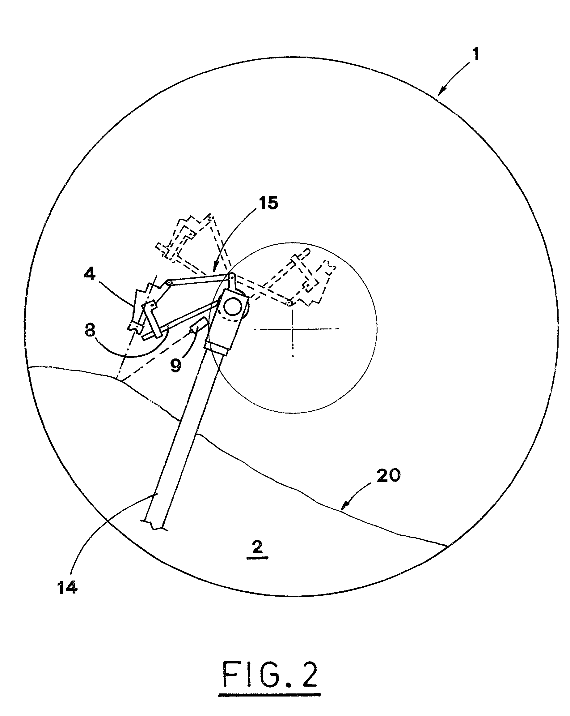 Device for moving and orienting spraying nozzles in a coating pan