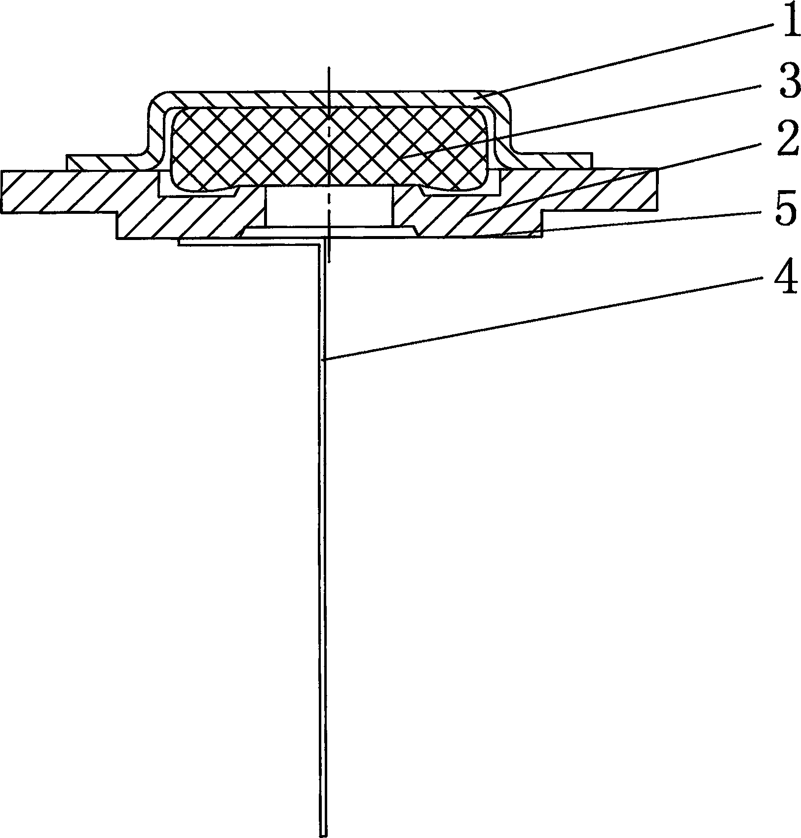 Combined covering cap in use for columniform secondary battery of zinc-nickel