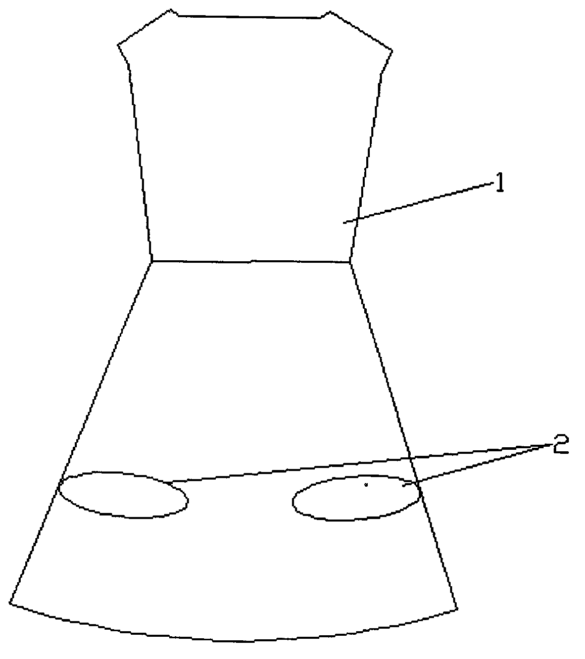 Anti-blowing weaving and knitting composite skirt