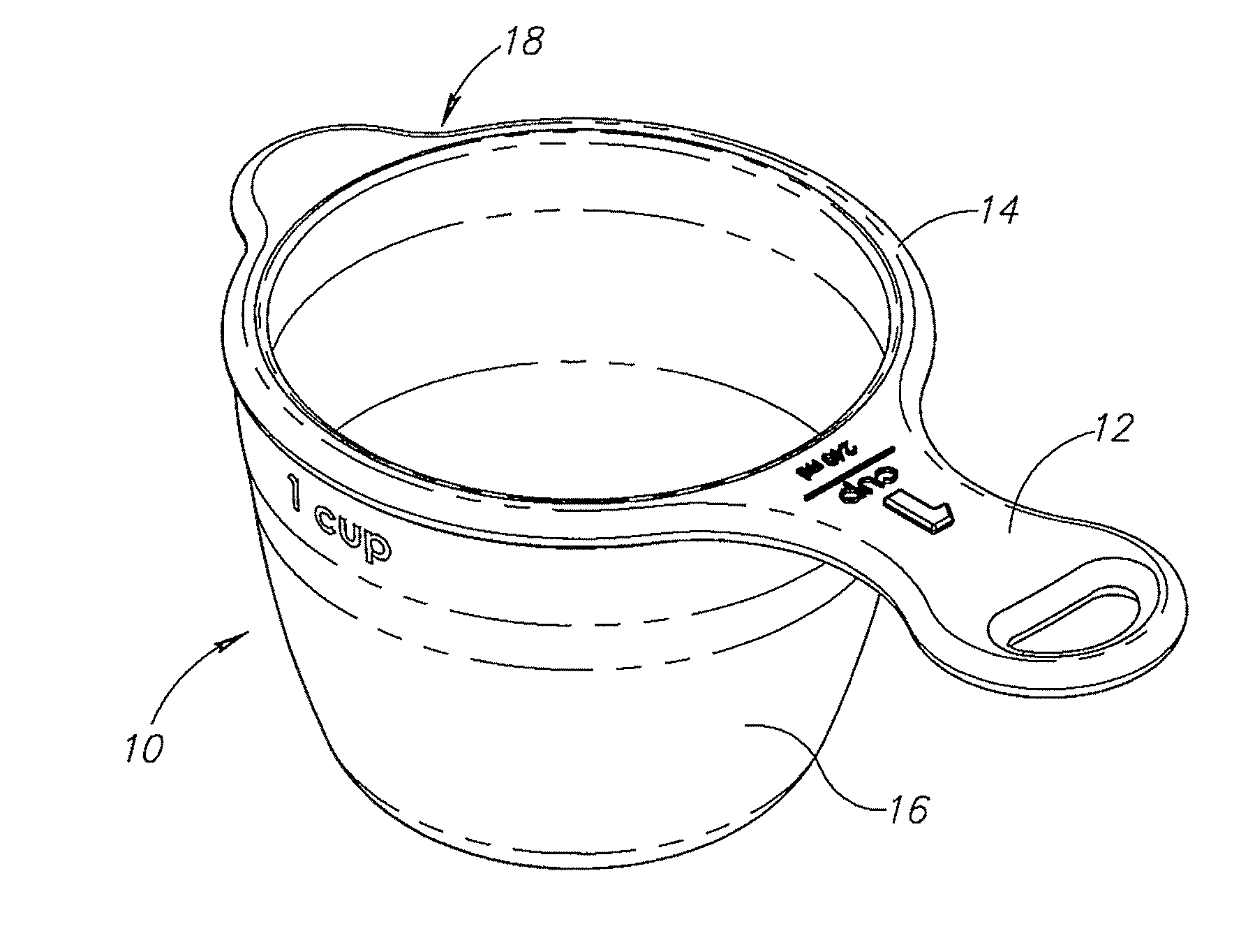 Invertible measuring cup